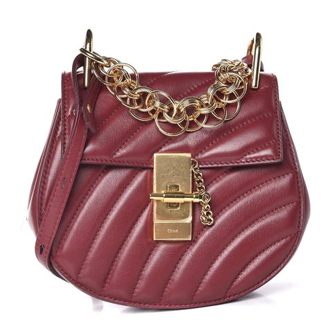 CHLOE Calfskin Quilted Mini Drew Bijou Shoulder Bag